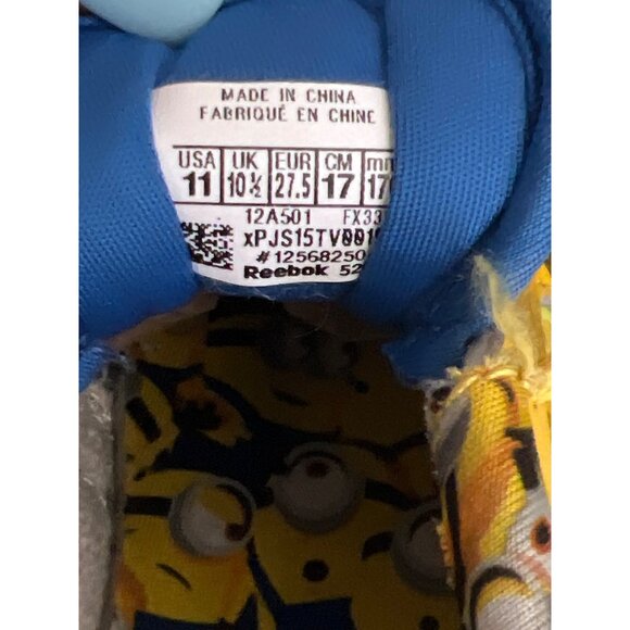 Reebok  Illumination's  Minion x Club C Yellow Unisex Kids Size 11 - Picture 7 of 9